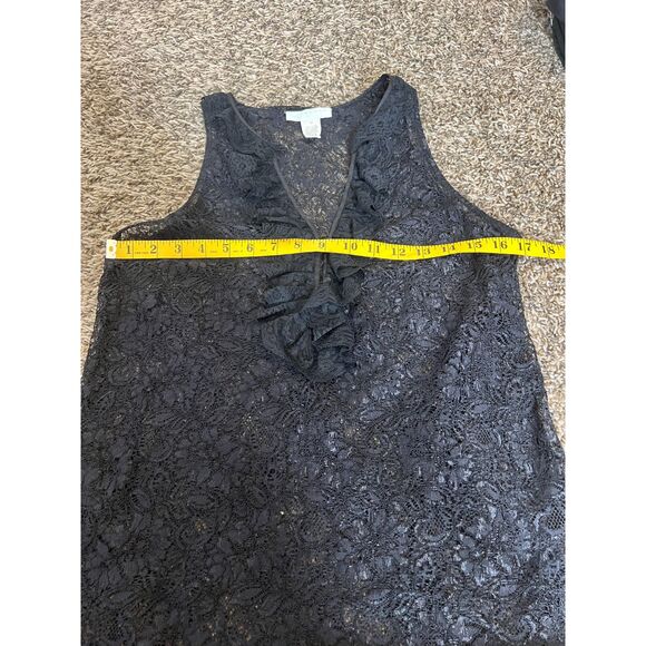 Kenar Y2k Black Lace Tank Womens M Witchy Edwardian Regency Victorian Whimsigoth - Picture 8 of 9